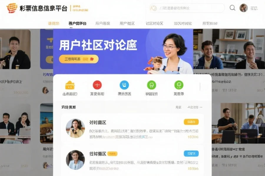 彩票信息服务平台上的用户社区讨论区，展示多样的交流与互动场景